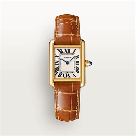 montre cartier femme tank bracelet cuir|cartier tank watches.